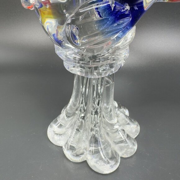 Venetian Art Glass Rooster Hen Figurine Heavy Glass Paperweight Sculpture Decor - Picture 7 of 14